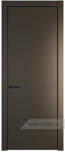 Глухая дверь ProfilDoors 16PA с профилем Черный матовый RAL9005 (Перламутр бронза)