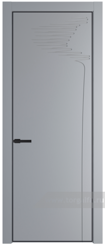 Глухая дверь ProfilDoors 25PA с профилем Черный матовый RAL9005 (Смоки (RAL 870-02))
