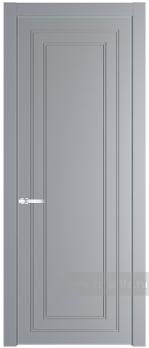 Глухая дверь ProfilDoors 26PA с профилем Серебро (Смоки (RAL 870-02))