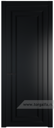 Глухая дверь ProfilDoors 26PA с профилем Черный матовый RAL9005 (Блэк)