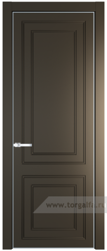Глухая дверь ProfilDoors 27PA с профилем Серебро (Перламутр бронза)