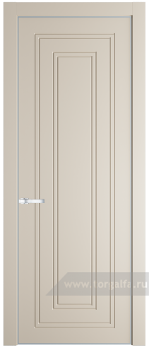 Глухая дверь ProfilDoors 28PA с профилем Серебро (Кремовая Магнолия (RAL 120-04))