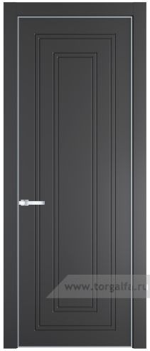Глухая дверь ProfilDoors 28PA с профилем Серебро (Графит (Pantone 425С))