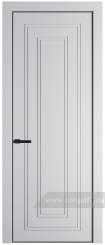 Глухая дверь ProfilDoors 28PA с профилем Черный матовый RAL9005 (Крем Вайт (RAL 120-02))