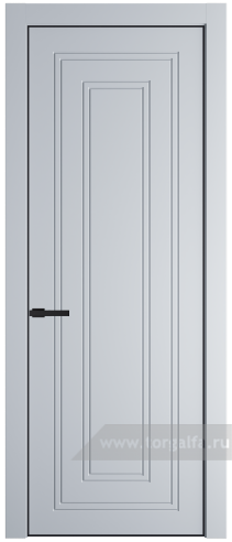 Глухая дверь ProfilDoors 28PA с профилем Черный матовый RAL9005 (Лайт Грей (RAL 870-01))