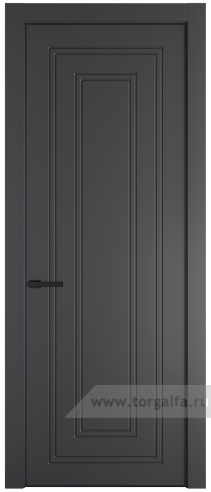 Глухая дверь ProfilDoors 28PA с профилем Черный матовый RAL9005 (Графит (Pantone 425С))