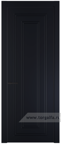 Глухая дверь ProfilDoors 28PA с профилем Черный матовый RAL9005 (Нэви Блу (RAL 7016))