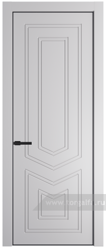 Глухая дверь ProfilDoors 29PA с профилем Черный матовый RAL9005 (Крем Вайт (RAL 120-02))