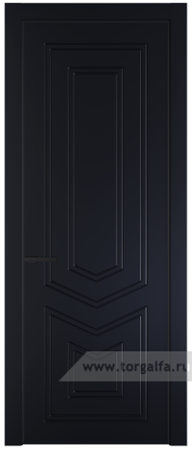 Глухая дверь ProfilDoors 29PA с профилем Черный матовый RAL9005 (Нэви Блу (RAL 7016))