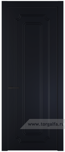 Глухая дверь ProfilDoors 30PA с профилем Черный матовый RAL9005 (Нэви Блу (RAL 7016))