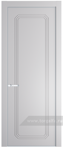 Глухая дверь ProfilDoors 32PA с профилем Серебро (Крем Вайт (RAL 120-02))