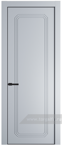 Глухая дверь ProfilDoors 32PA с профилем Черный матовый RAL9005 (Лайт Грей (RAL 870-01))