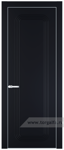 Глухая дверь ProfilDoors 33PA с профилем Серебро (Нэви Блу (RAL 7016))