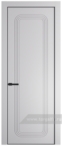 Глухая дверь ProfilDoors 33PA с профилем Черный матовый RAL9005 (Крем Вайт (RAL 120-02))