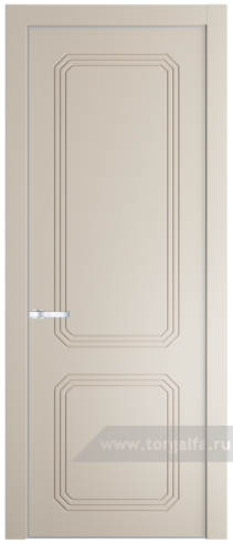 Глухая дверь ProfilDoors 34PA с профилем Серебро (Кремовая Магнолия (RAL 120-04))