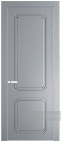 Глухая дверь ProfilDoors 34PA с профилем Серебро (Смоки (RAL 870-02))