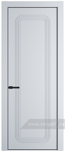 Глухая дверь ProfilDoors 34PA с профилем Черный матовый RAL9005 (Вайт (RAL 110 96 02))