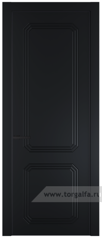 Глухая дверь ProfilDoors 34PA с профилем Черный матовый RAL9005 (Блэк)
