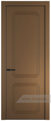 Глухая дверь ProfilDoors 34PA с профилем Черный матовый RAL9005 (Перламутр золото)
