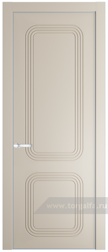 Глухая дверь ProfilDoors 35PA с профилем Серебро (Кремовая Магнолия (RAL 120-04))