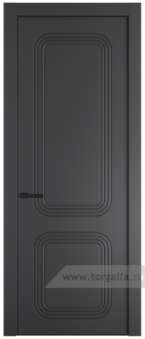 Глухая дверь ProfilDoors 35PA с профилем Черный матовый RAL9005 (Графит (Pantone 425С))