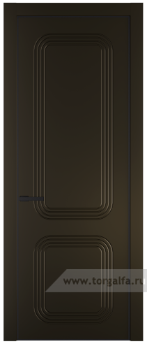 Глухая дверь ProfilDoors 35PA с профилем Черный матовый RAL9005 (Перламутр бронза)