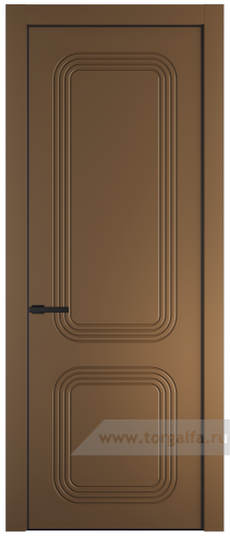 Глухая дверь ProfilDoors 35PA с профилем Черный матовый RAL9005 (Перламутр золото)