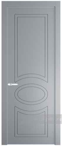 Глухая дверь ProfilDoors 36PA с профилем Серебро (Смоки (RAL 870-02))