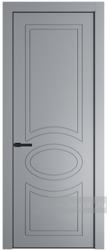 Глухая дверь ProfilDoors 36PA с профилем Черный матовый RAL9005 (Смоки (RAL 870-02))