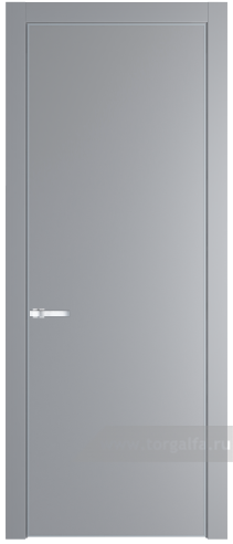 Глухая дверь ProfilDoors 1PE с кромкой Серебро (Смоки (RAL 870-02))
