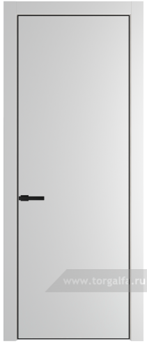 Глухая дверь ProfilDoors 1PE с кромкой Черный матовый RAL9005 (Крем Вайт (RAL 120-02))