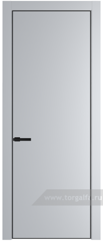 Глухая дверь ProfilDoors 1PE с кромкой Черный матовый RAL9005 (Лайт Грей (RAL 870-01))