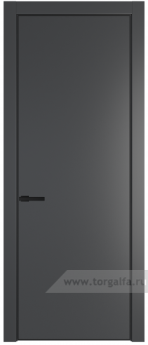 Глухая дверь ProfilDoors 1PE с кромкой Черный матовый RAL9005 (Графит (Pantone 425С))