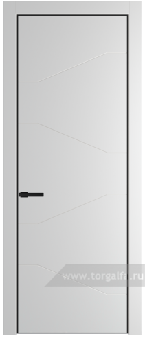 Глухая дверь ProfilDoors 2PE с кромкой Черный матовый RAL9005 (Крем Вайт (RAL 120-02))