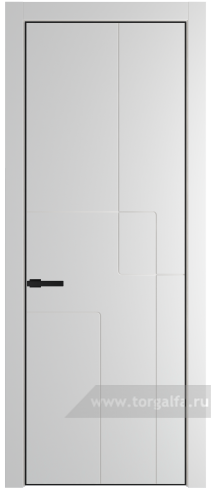 Глухая дверь ProfilDoors 3PE с кромкой Черный матовый RAL9005 (Крем Вайт (RAL 120-02))