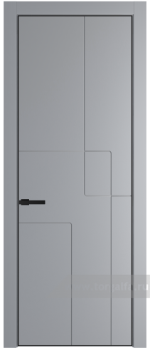 Глухая дверь ProfilDoors 3PE с кромкой Черный матовый RAL9005 (Смоки (RAL 870-02))
