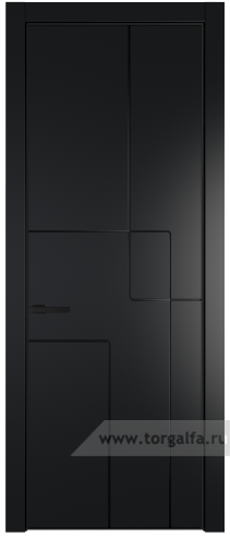 Глухая дверь ProfilDoors 3PE с кромкой Черный матовый RAL9005 (Блэк)