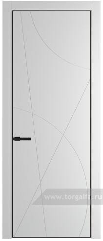 Глухая дверь ProfilDoors 4PE с кромкой Черный матовый RAL9005 (Крем Вайт (RAL 120-02))