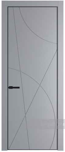 Глухая дверь ProfilDoors 4PE с кромкой Черный матовый RAL9005 (Смоки (RAL 870-02))