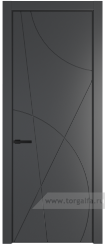 Глухая дверь ProfilDoors 4PE с кромкой Черный матовый RAL9005 (Графит (Pantone 425С))