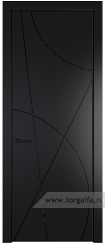 Глухая дверь ProfilDoors 4PE с кромкой Черный матовый RAL9005 (Блэк)