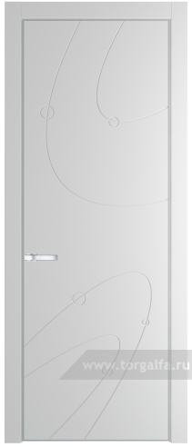 Глухая дверь ProfilDoors 5PE с кромкой Серебро (Крем Вайт (RAL 120-02))