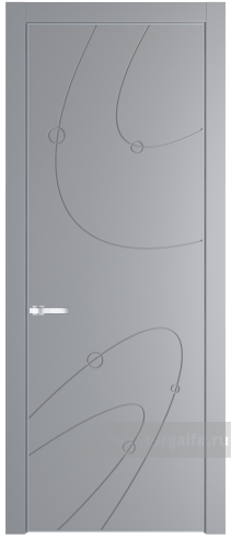 Глухая дверь ProfilDoors 5PE с кромкой Серебро (Смоки (RAL 870-02))