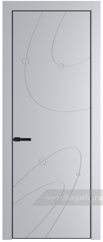 Глухая дверь ProfilDoors 5PE с кромкой Черный матовый RAL9005 (Лайт Грей (RAL 870-01))