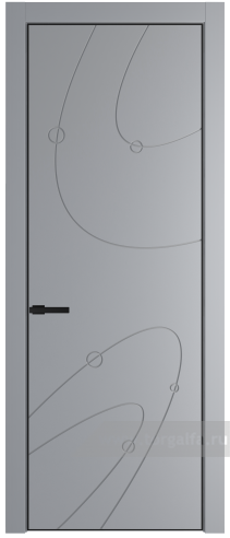 Глухая дверь ProfilDoors 5PE с кромкой Черный матовый RAL9005 (Смоки (RAL 870-02))