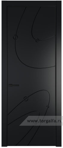 Глухая дверь ProfilDoors 5PE с кромкой Черный матовый RAL9005 (Блэк)