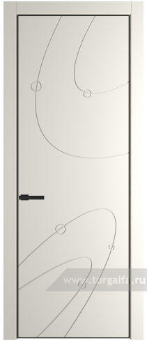 Глухая дверь ProfilDoors 5PE с кромкой Черный матовый RAL9005 (Перламутр белый)