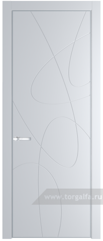 Глухая дверь ProfilDoors 6PE с кромкой Серебро (Вайт (RAL 110 96 02))