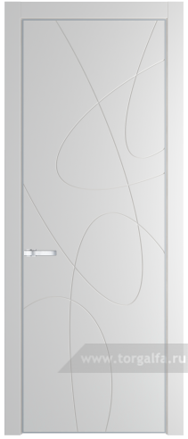 Глухая дверь ProfilDoors 6PE с кромкой Серебро (Крем Вайт (RAL 120-02))