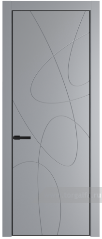Глухая дверь ProfilDoors 6PE с кромкой Черный матовый RAL9005 (Смоки (RAL 870-02))